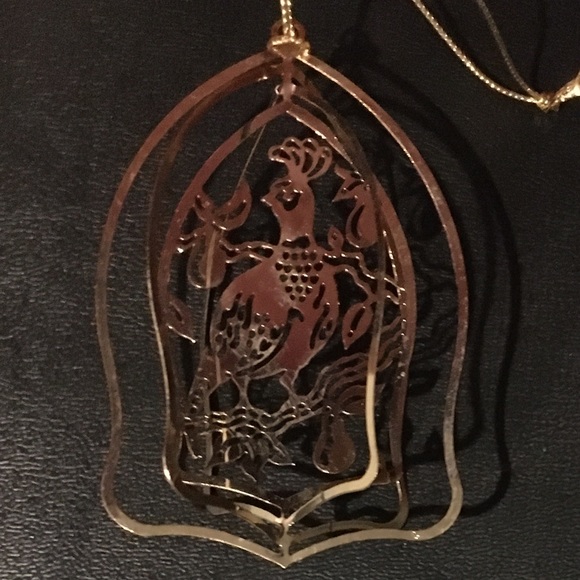 24K Gold Plated Christmas Ornament - Partridge in a Pear Tree Rare Decoration - Picture 5 of 7